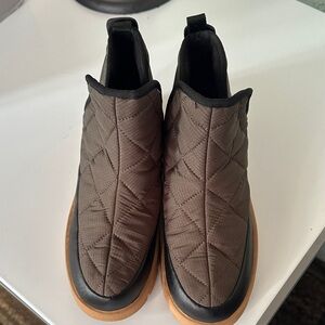 Marc Fisher Quilted Brown Slip-On Boots